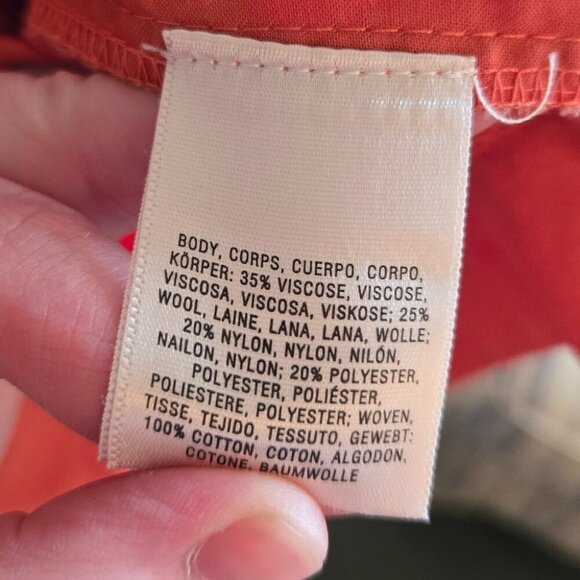 Moth Orange/Coral 3/4 Sleeve Top with Pockets - Picture 5 of 5